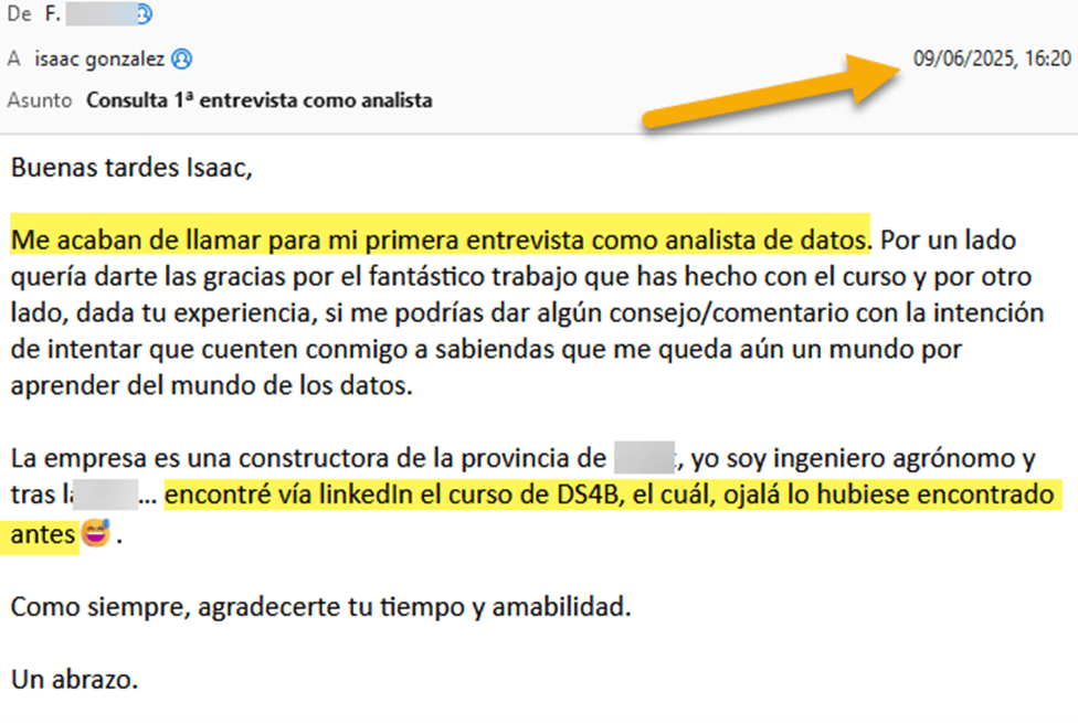 Testimonio de F