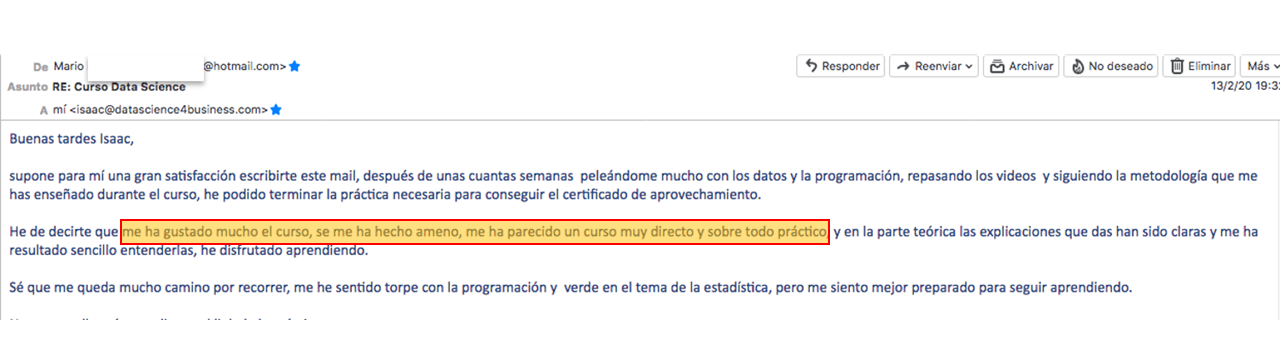 Testimonio de Mario