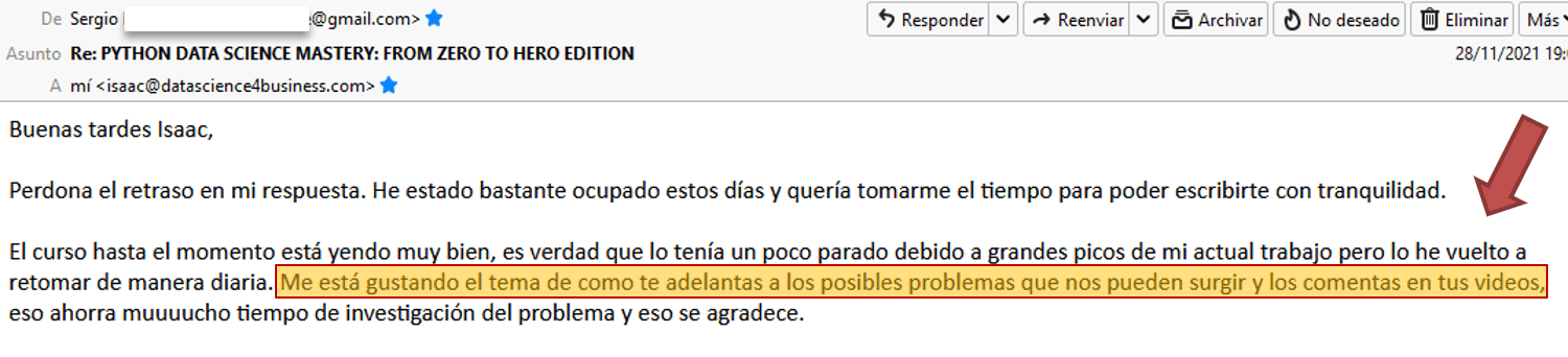 Testimonio de Sergio