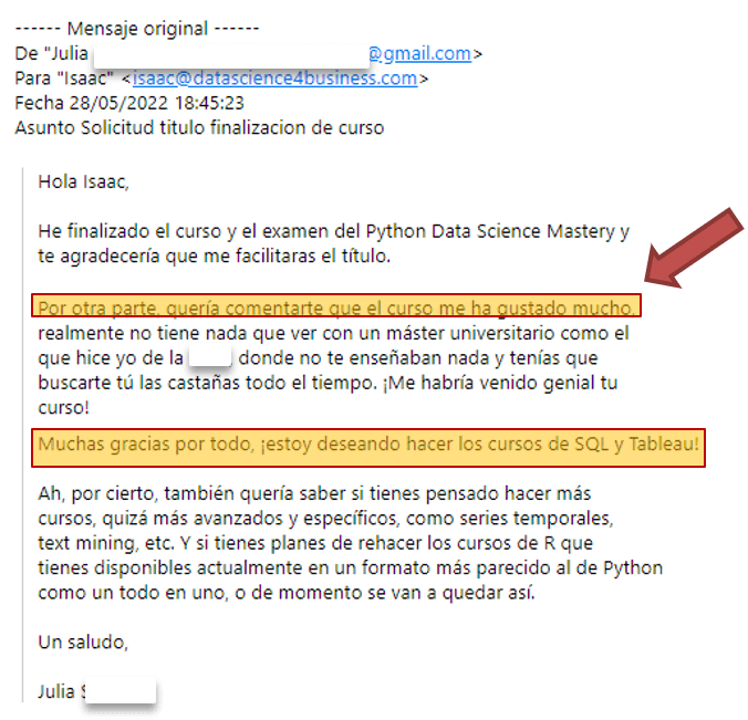 Testimonio de Julia